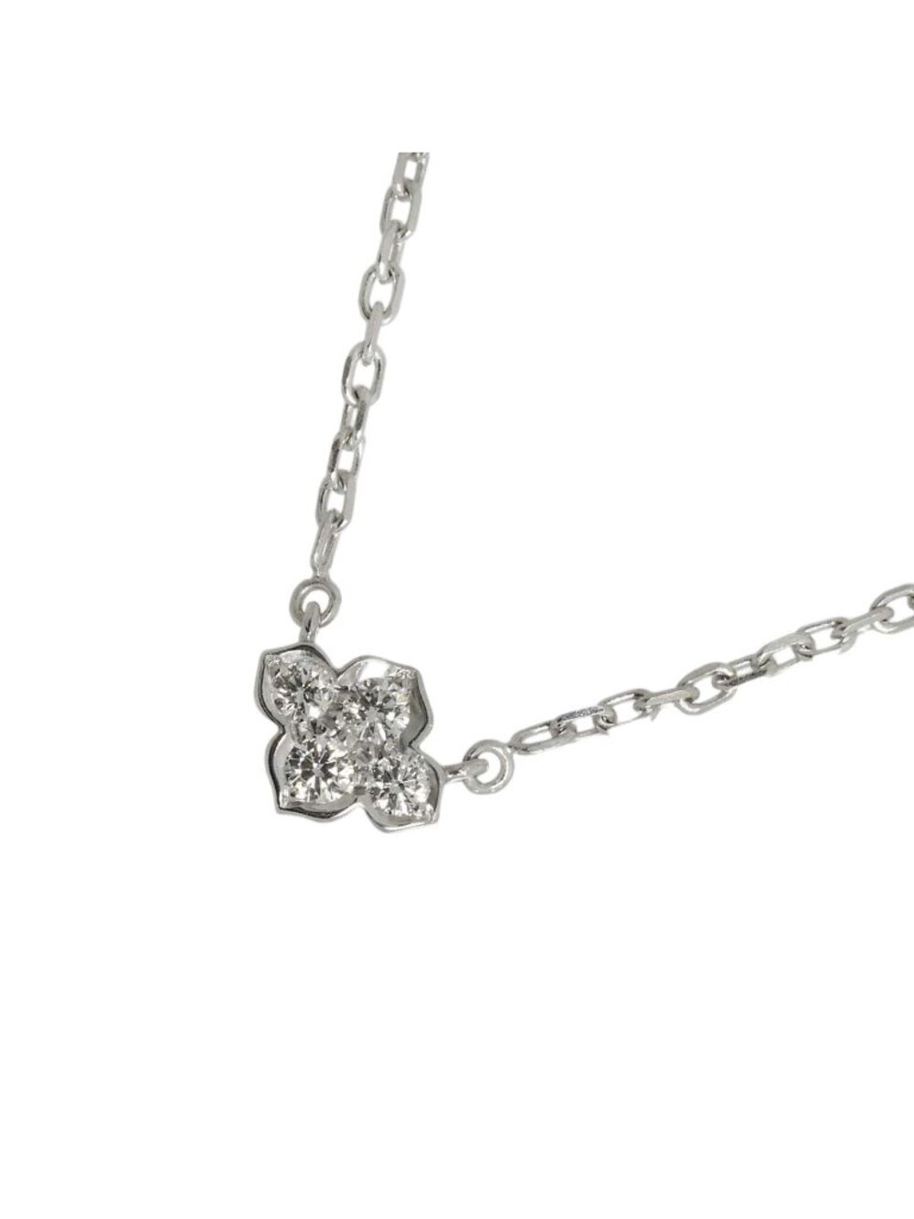 Cartier Indian Mystery Diamond Necklace 41 18k White Gold 750 Hindu